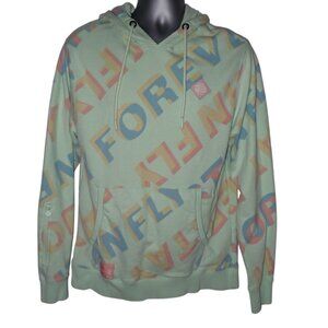 Born Fly Stay Fly Mint Green Pullover Hoodie Sweatshirt Mens L Logo‎ Skater